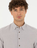 Brown Slim Fit Long Sleeve Shirt