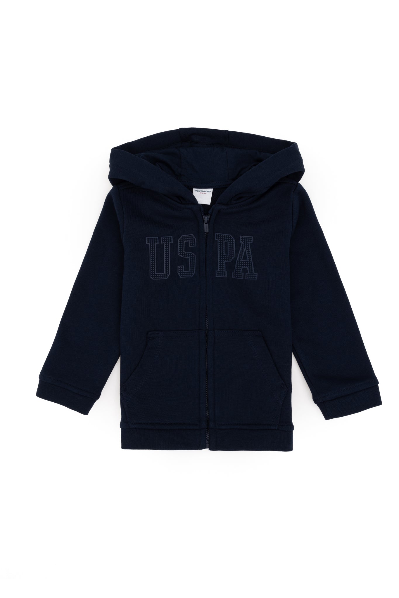 Baby Girl Navy Zipper Basic Sweatshirt