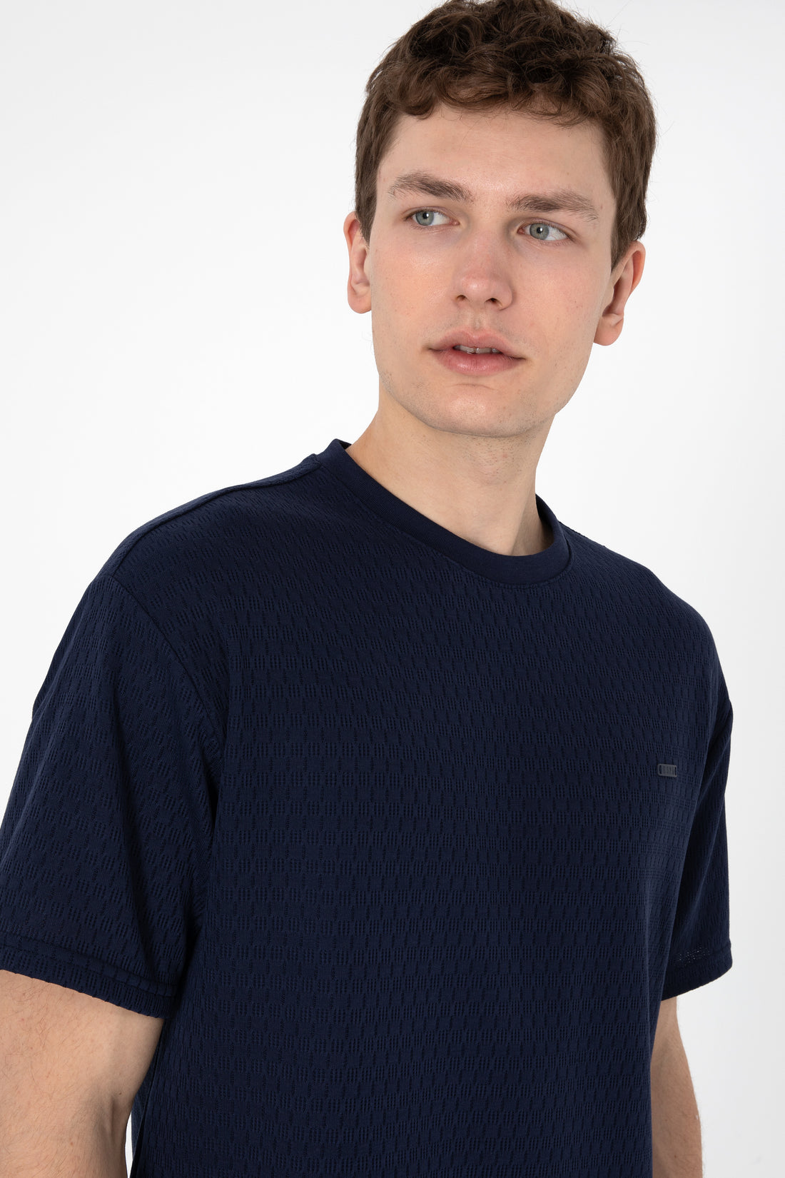 Men's Comfort Fit Crew Neck Navy T-Shirt