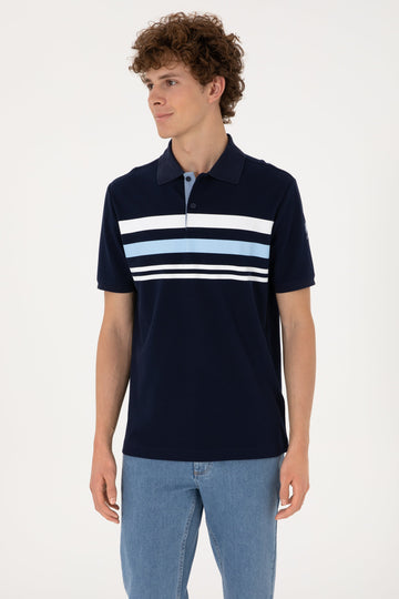 U.S. Polo Assn. - Men's Regular Fit Polo Neck Navy T-Shirt - 3XL / Navy blue / Regular