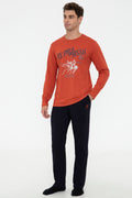 Men's Orange Pajama Set