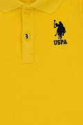 Boy Baby Yellow Basic Polo Neck T-Shirt