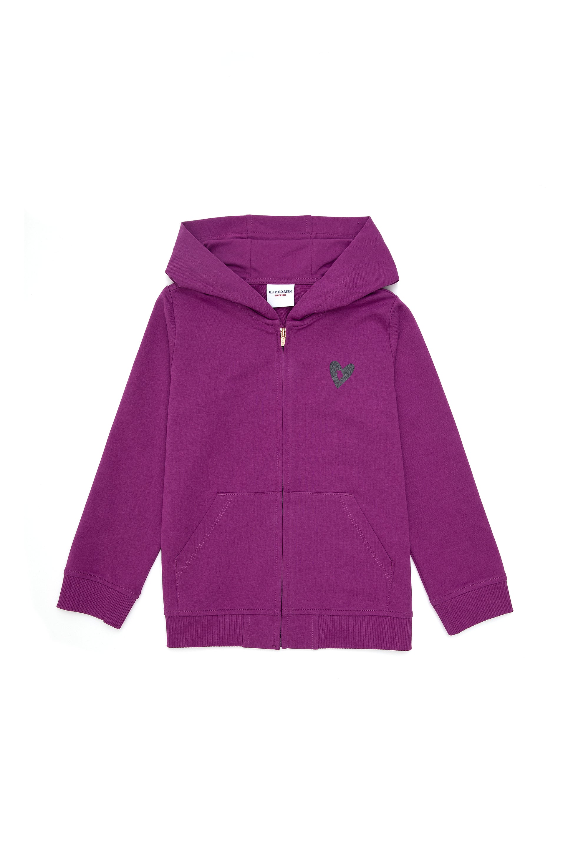 Girl's Violet Zipper Sweatshirt