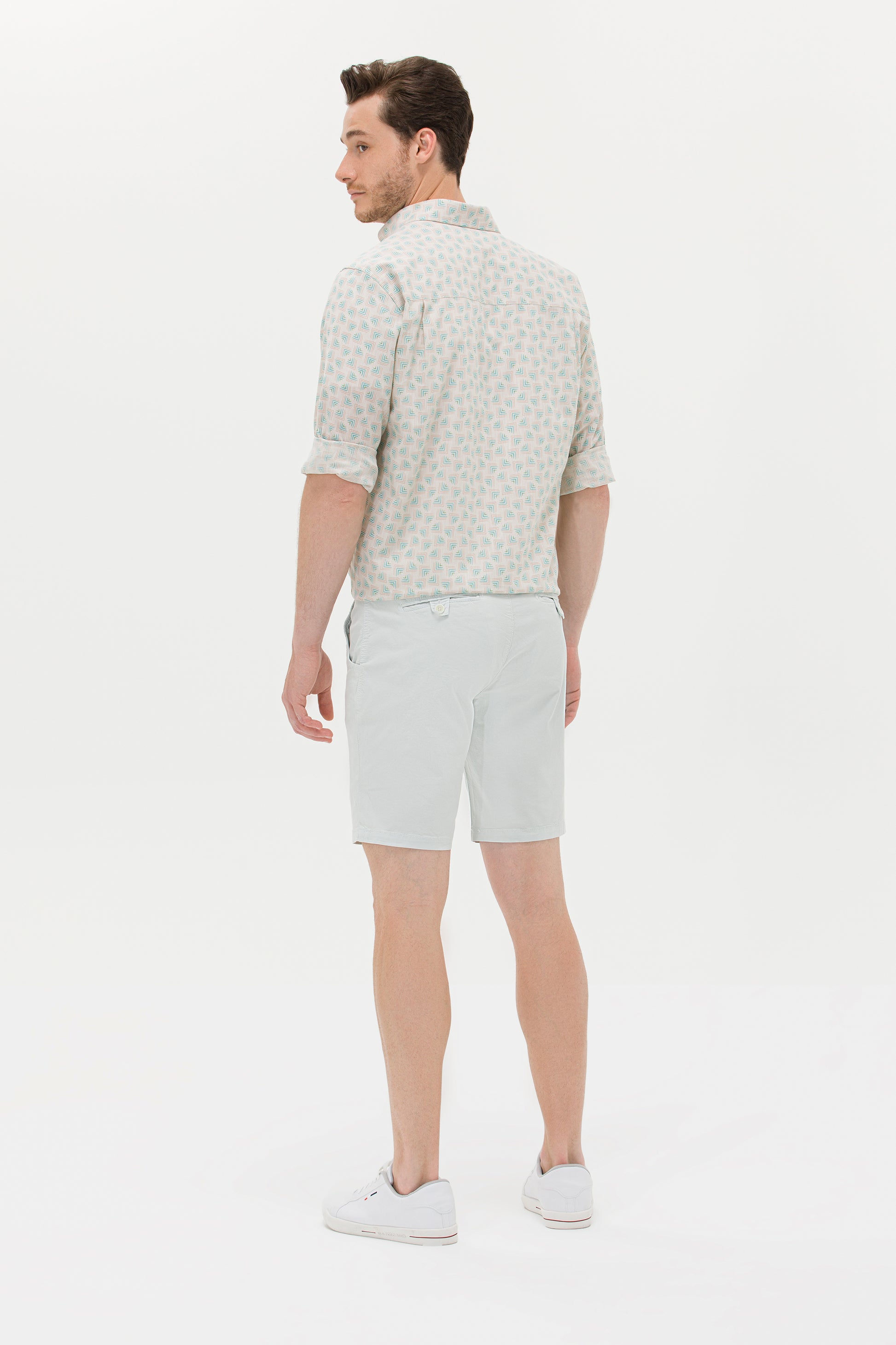 Men's Water Green Woven Shorts