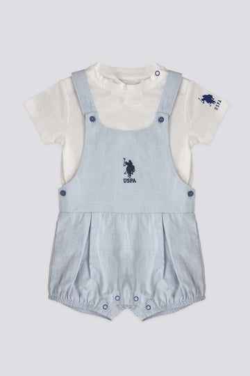 Boy Baby Blue Jumpsuit 2-Piece Set