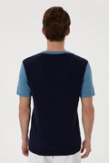 Men's Slim Fit Crew Neck Navy T-Shirt