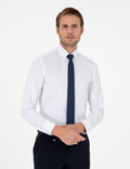 White Slim Fit Long Sleeve Shirt