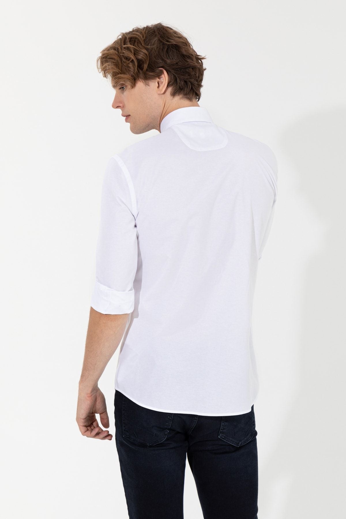 U.S. Polo Assn. Men's Woven Regular Fit White Shirt