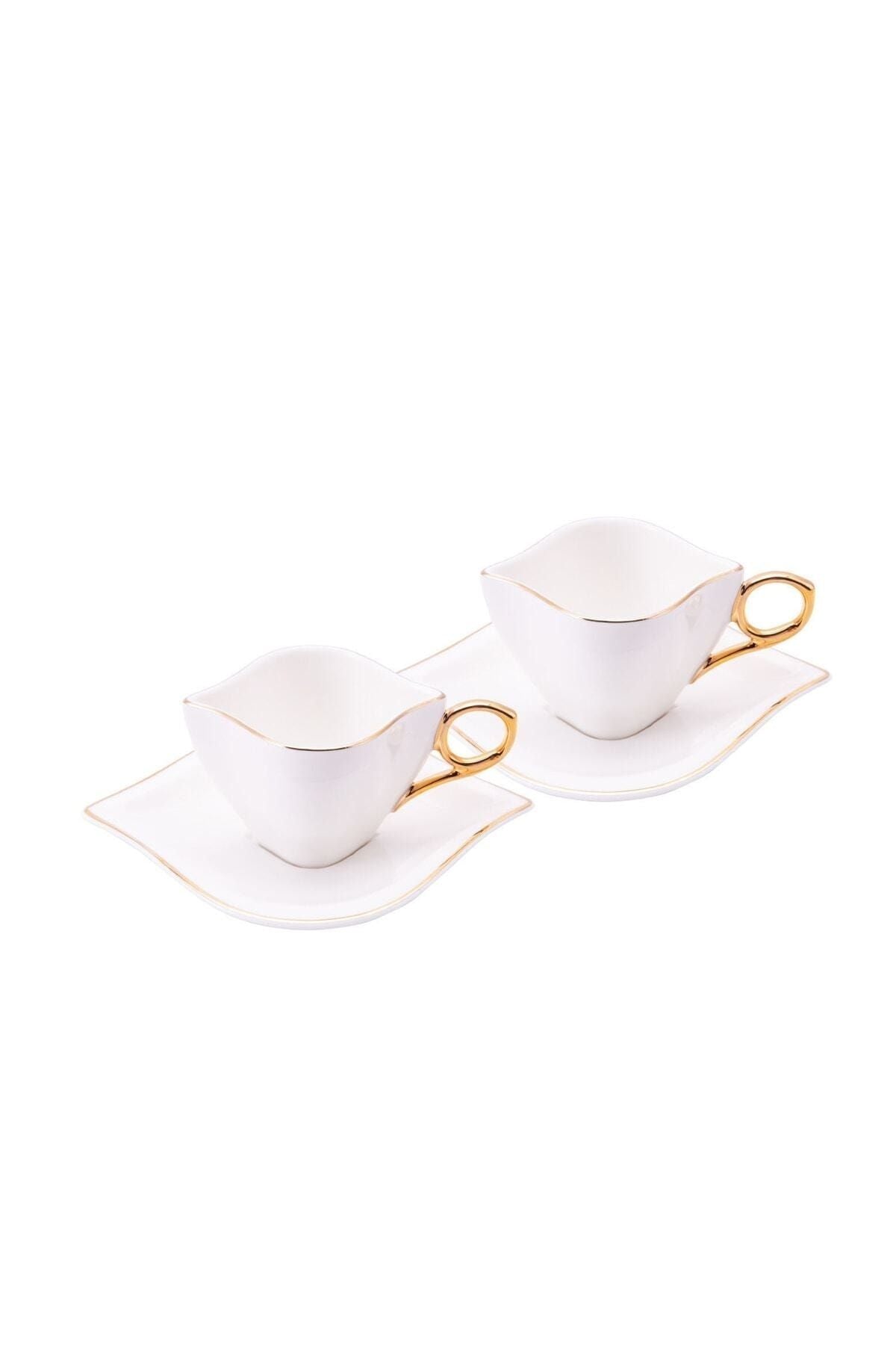 Endless Love 2 Seater Coffee Cup Set White Gold 100 ml