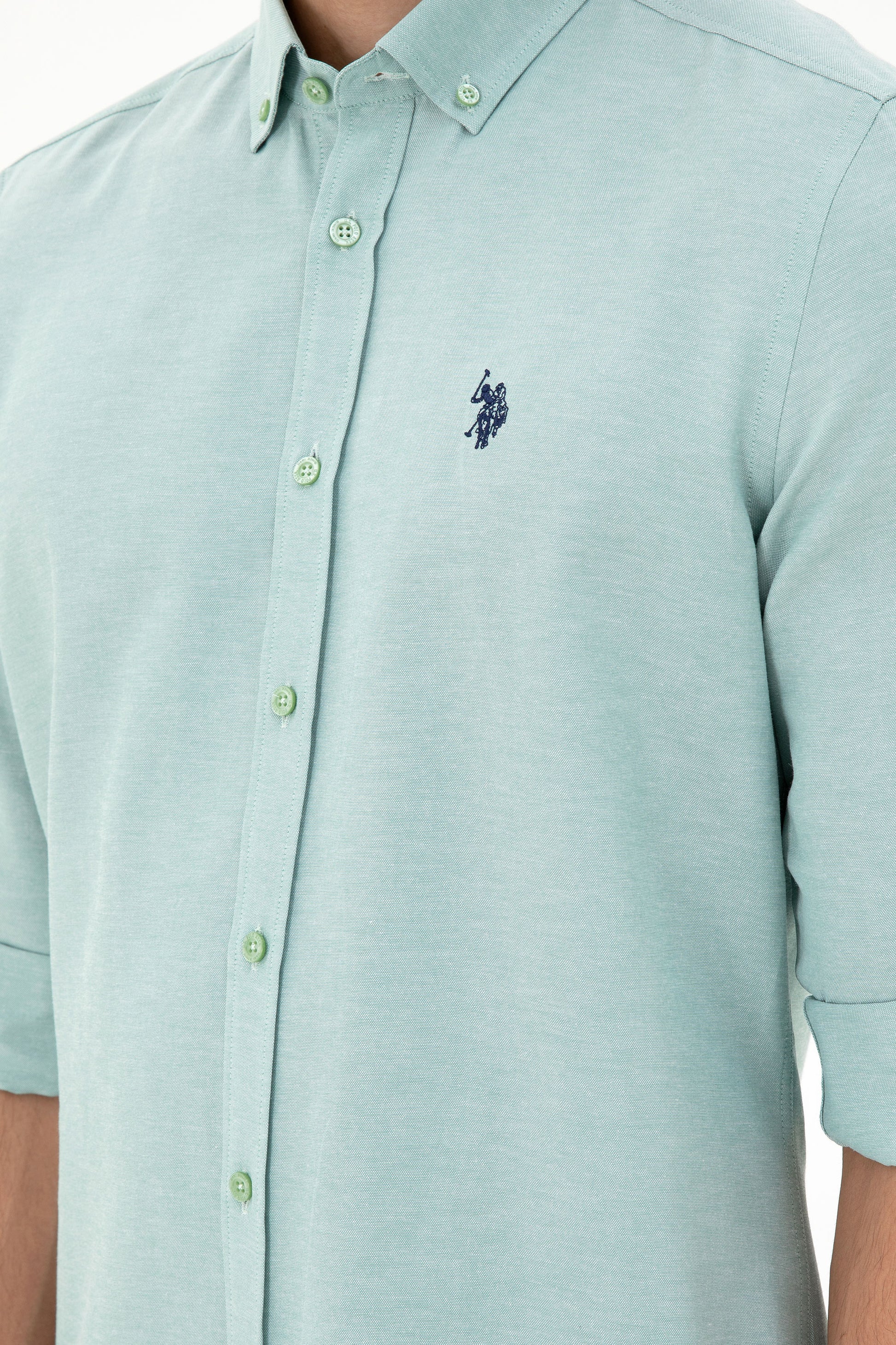 Men's Mint Long Sleeve Basic Shirt