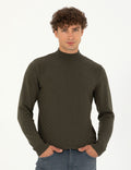 Dark Khaki Slim Fit Sweater