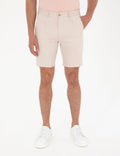 Beige Slim Fit Woven Shorts