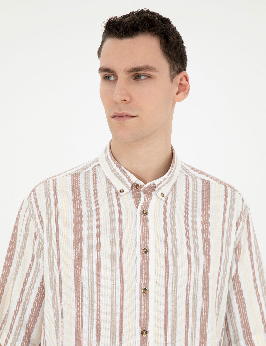 Brown Oversize Short Sleeve Shirt