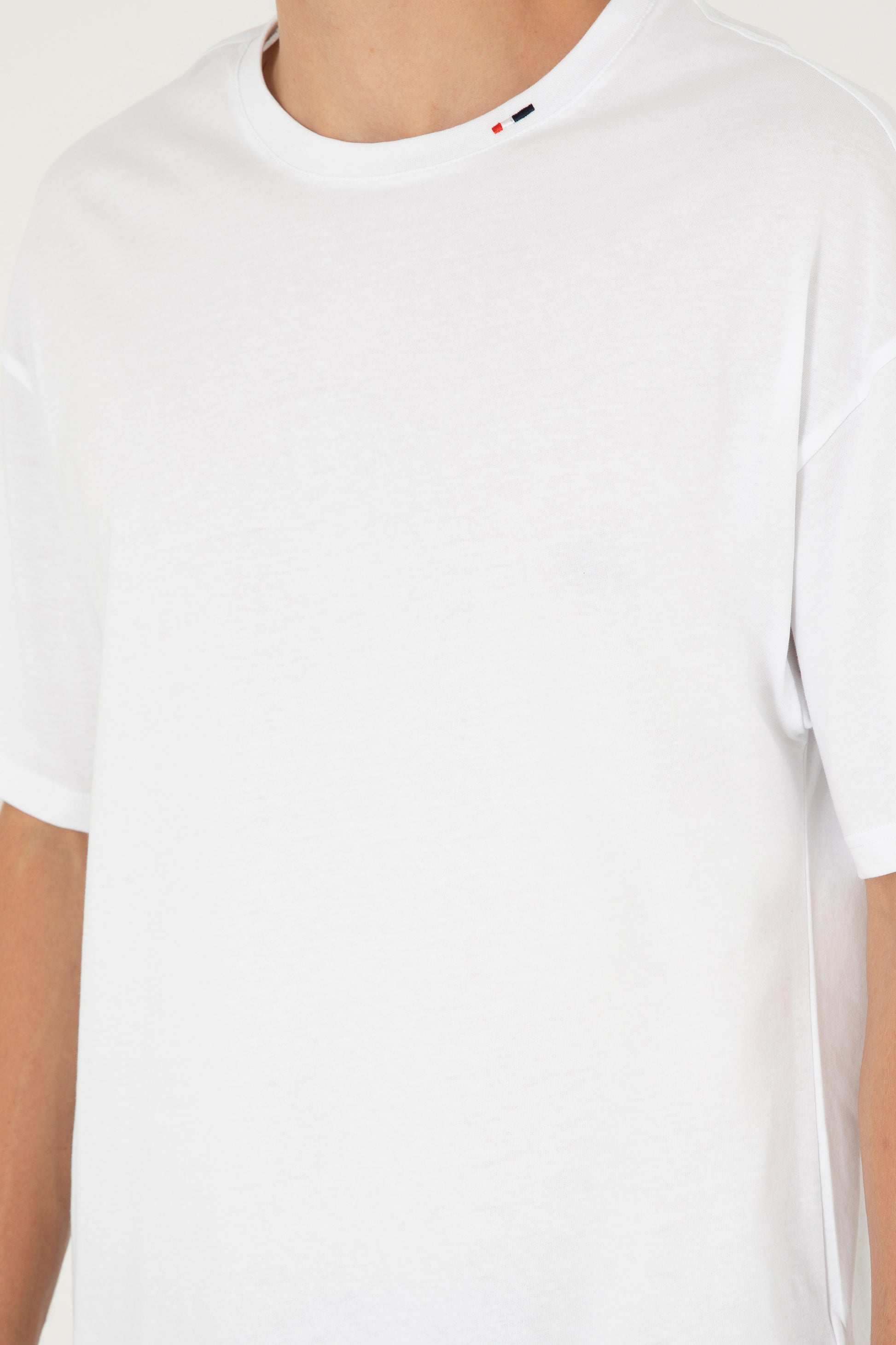 Men's Oversize Fit Crew Neck White T-Shirt