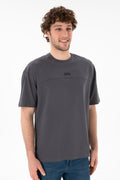 Men's Comfort Fit Crew Neck Anthracite T-Shirt