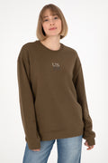 Men's Khaki Basic Sweatshirt