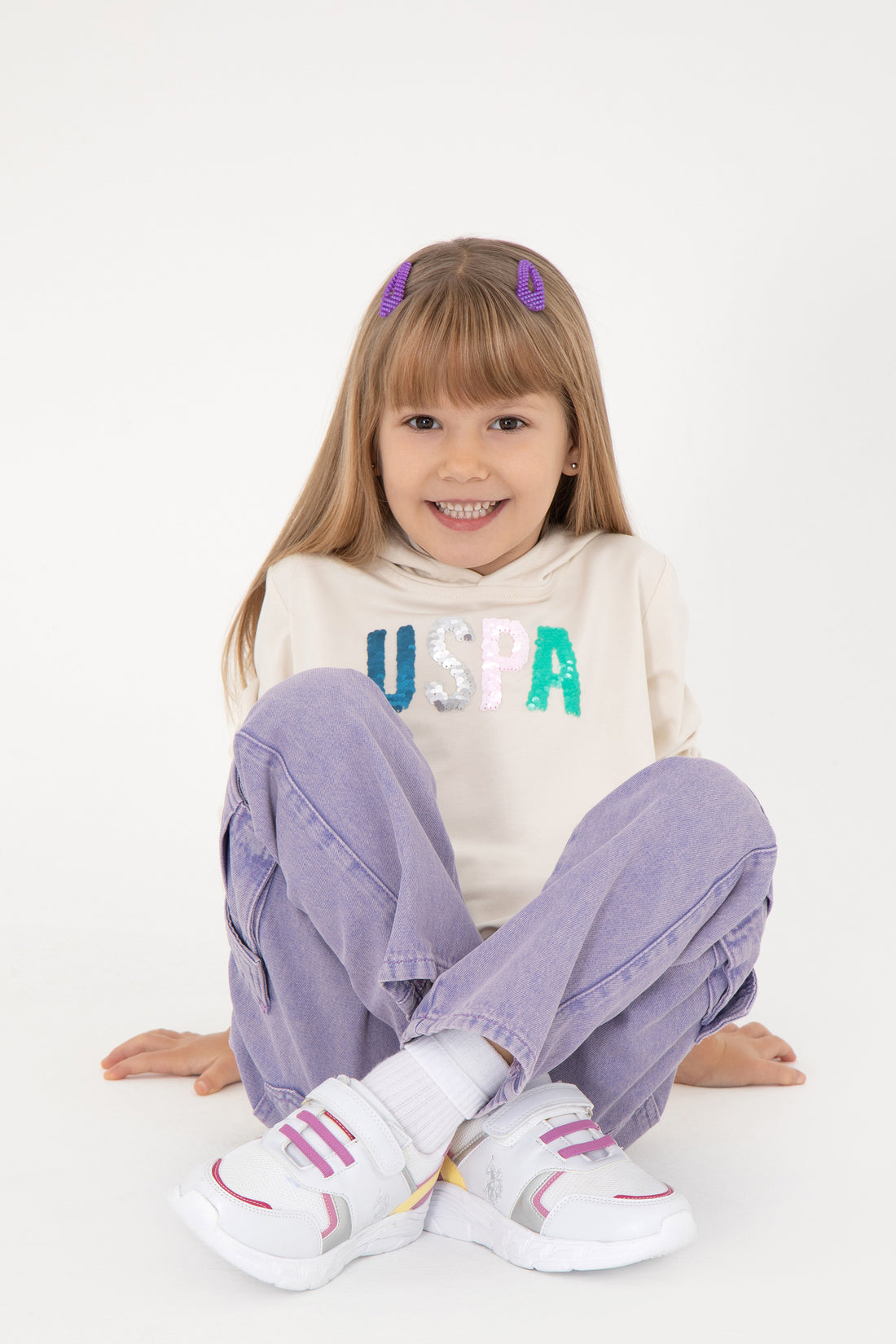 Girl's Cream Sweatshirt