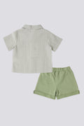 Boy's Baby Buttoned Khaki Shorts Suit