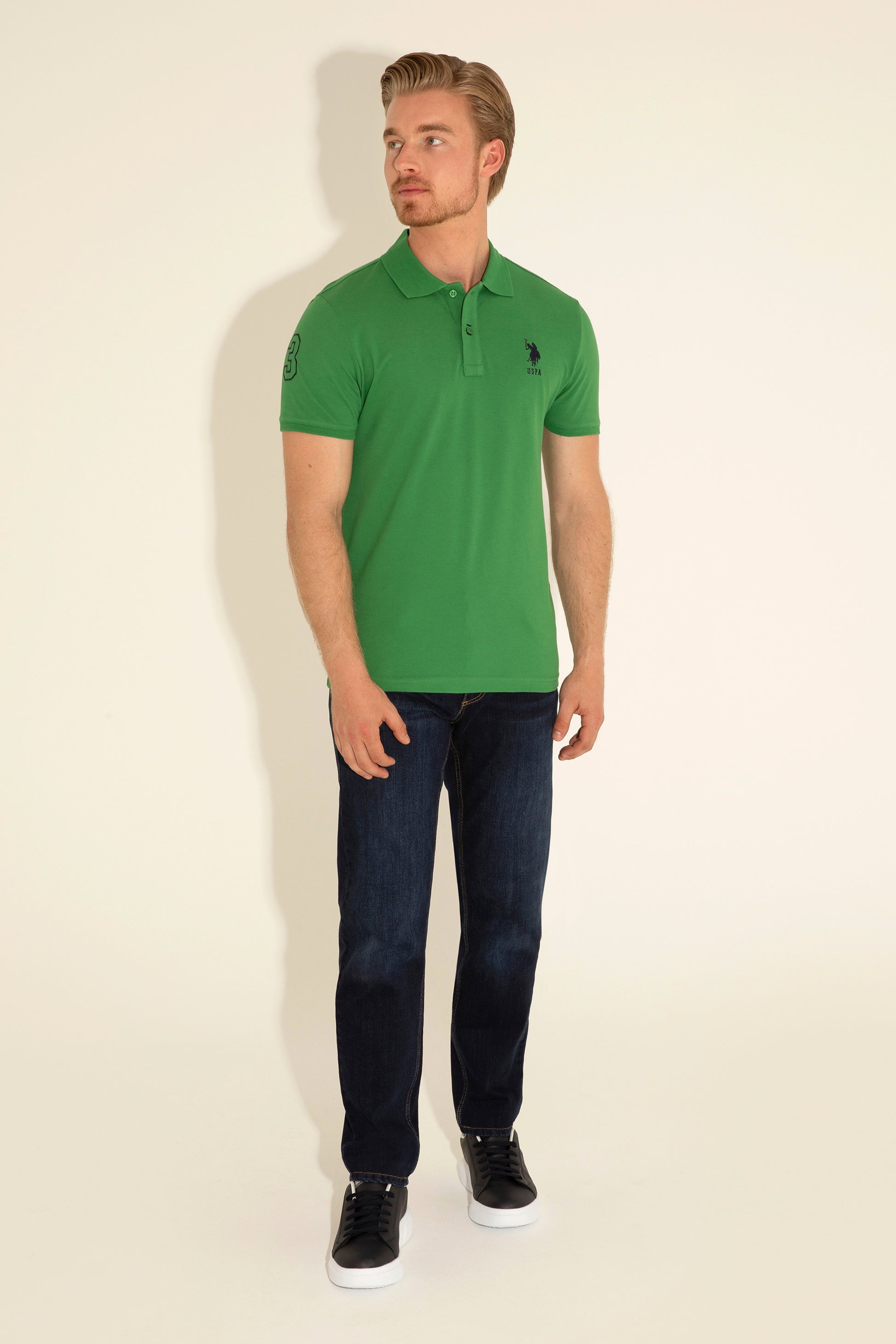 Men's Green Basic T-Shirt