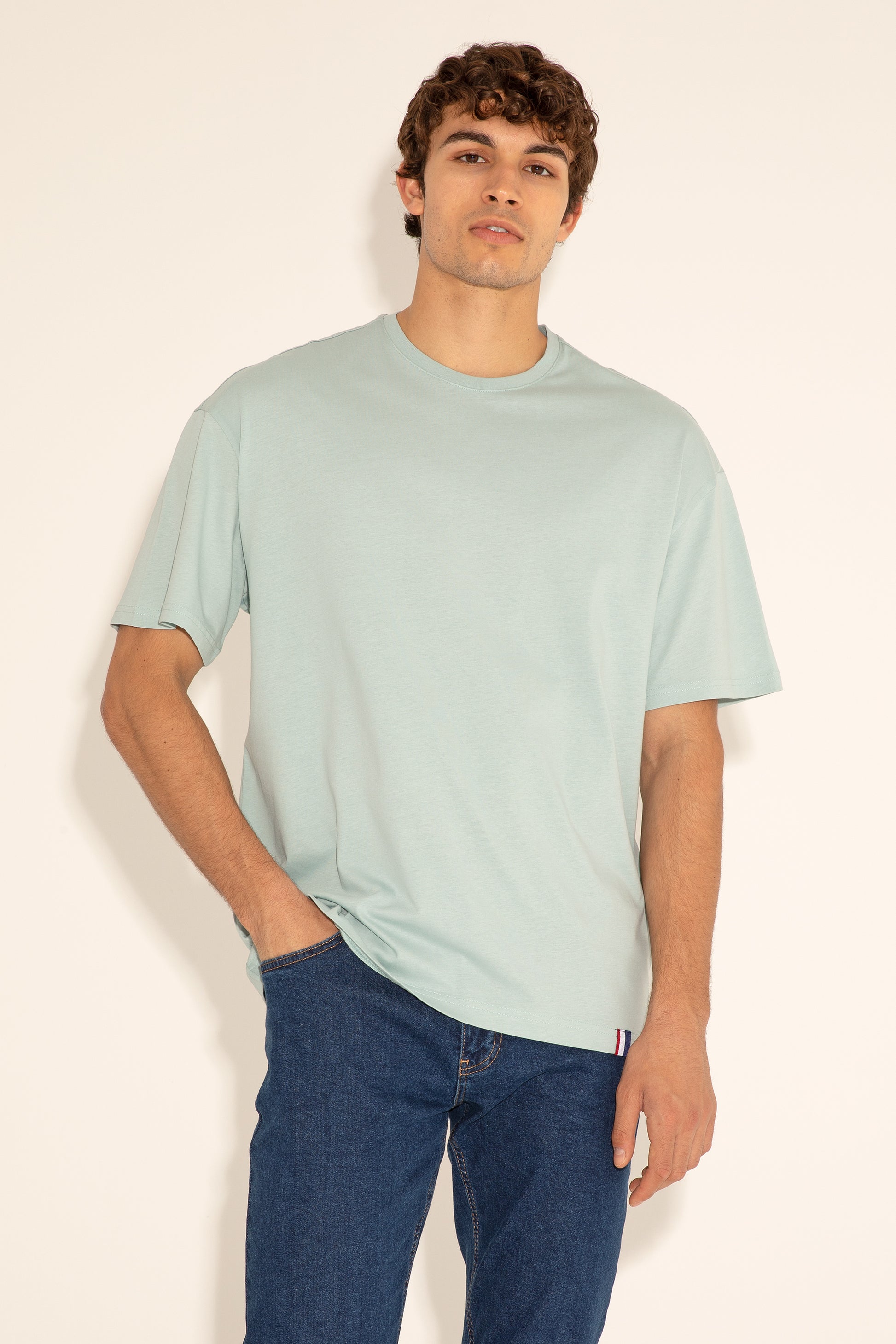Men's Water Green T-Shirt