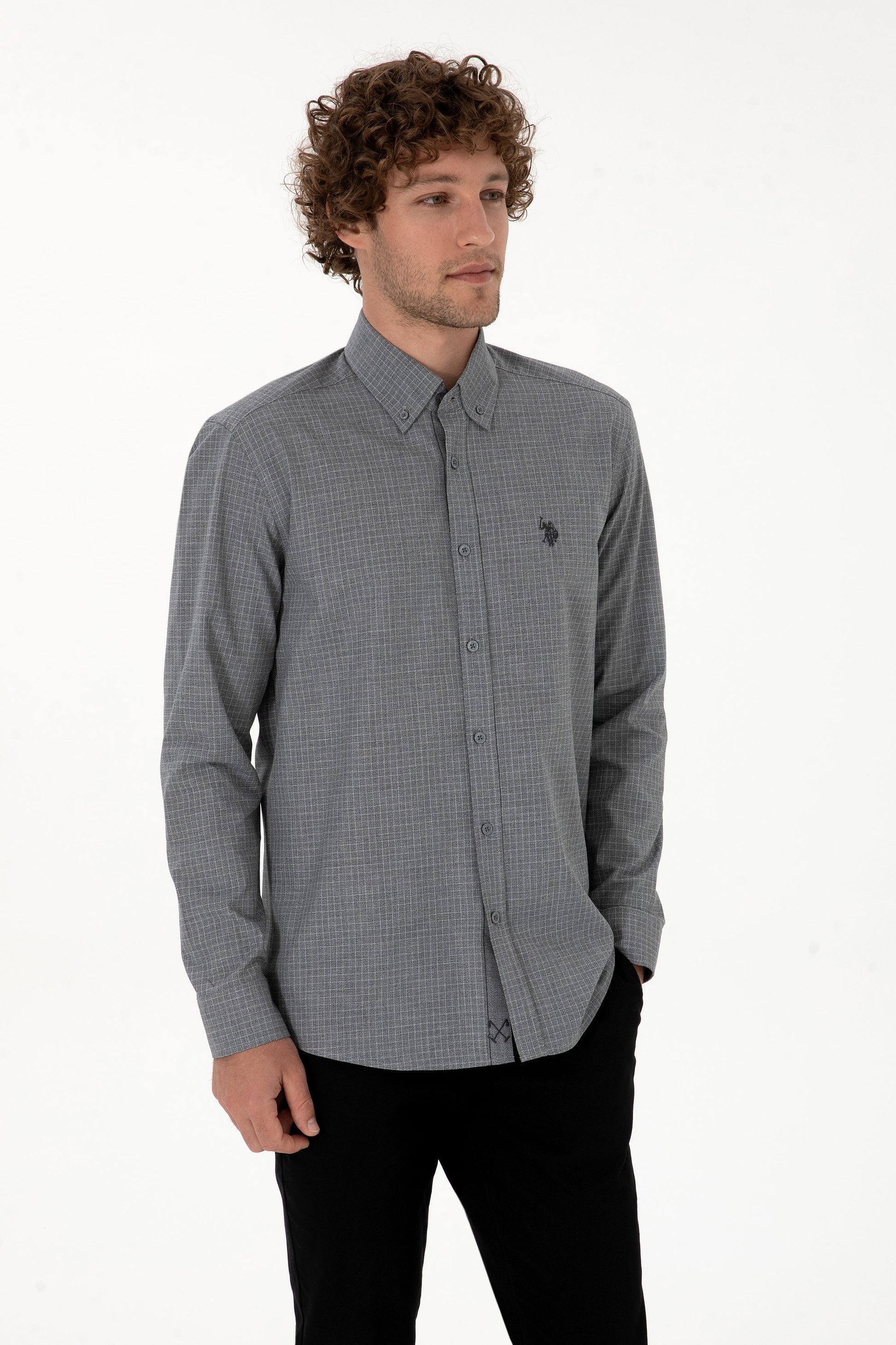 Men's Black Long Sleeve Shirt