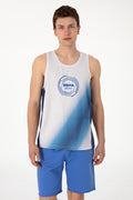 Men's Regular Fit Crew Neck Light Grey T-Shirt