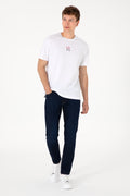 Men's Comfort Fit Crew Neck White T-Shirt