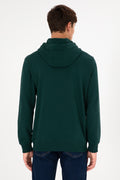 Men's Dark Green Basic Sweatshirt