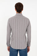 Men's Grey Long Sleeve Shirt