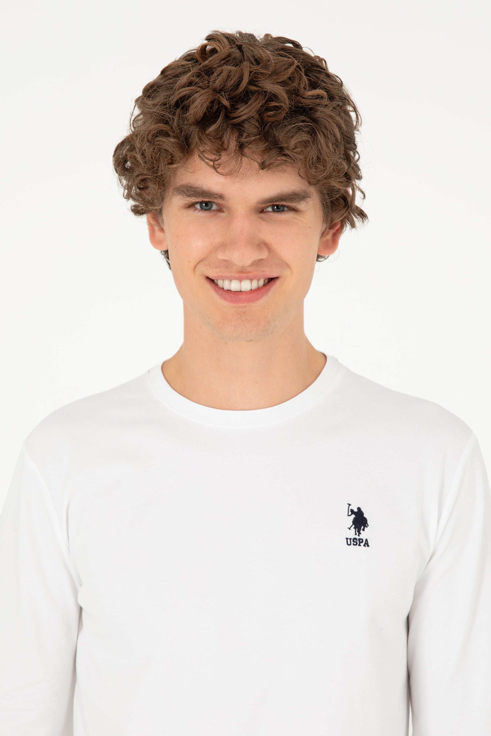 Men's White Basic Sweatshirt