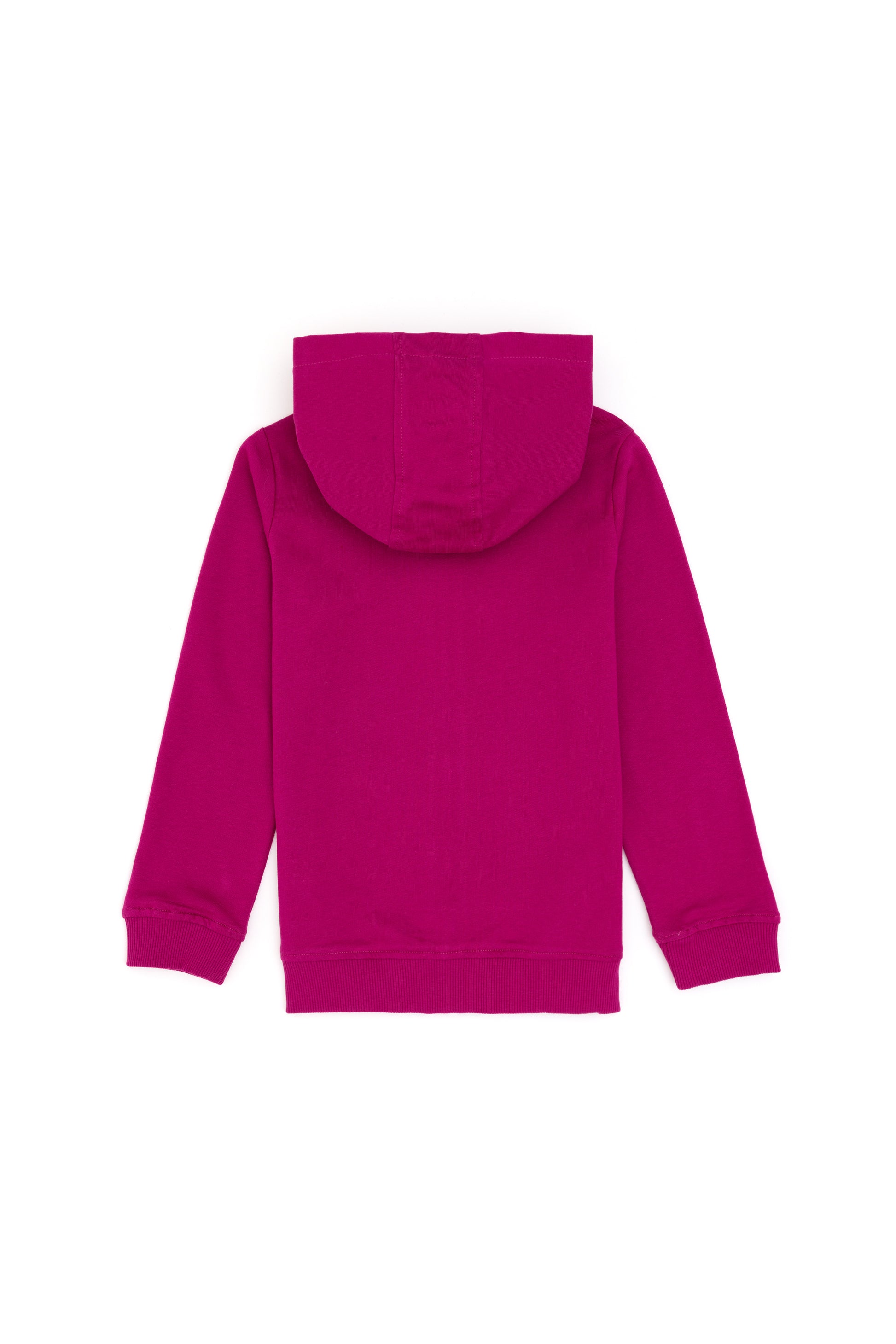 Girls' Fuchsia Zipper Basic Sweatshirt