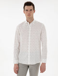 Khaki Slim Fit Long Sleeve Shirt