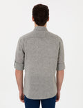 Khaki Regular Fit Long Sleeve Shirt
