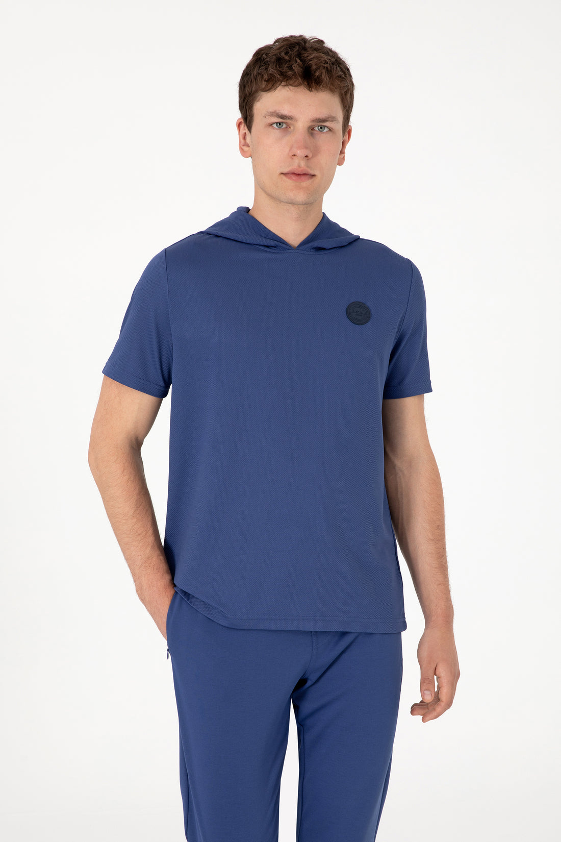 Men's Regular Fit Crew Neck Light Navy T-Shirt