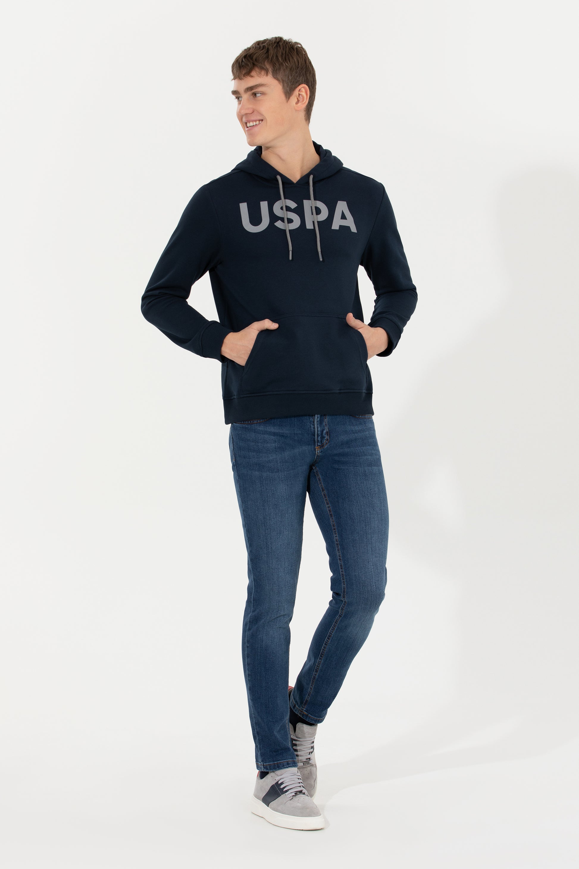 Men's Navy Blue Basic Sweatshirt