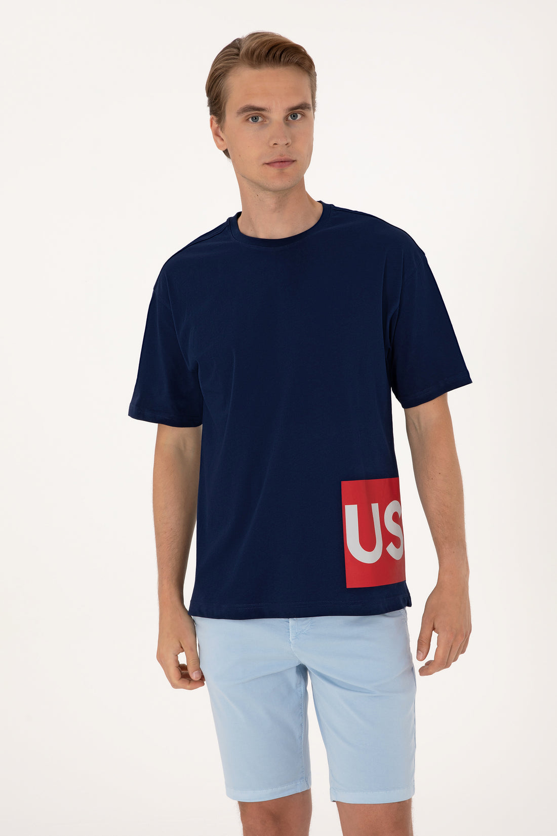 Men's Comfort Fit Crew Neck Navy T-Shirt