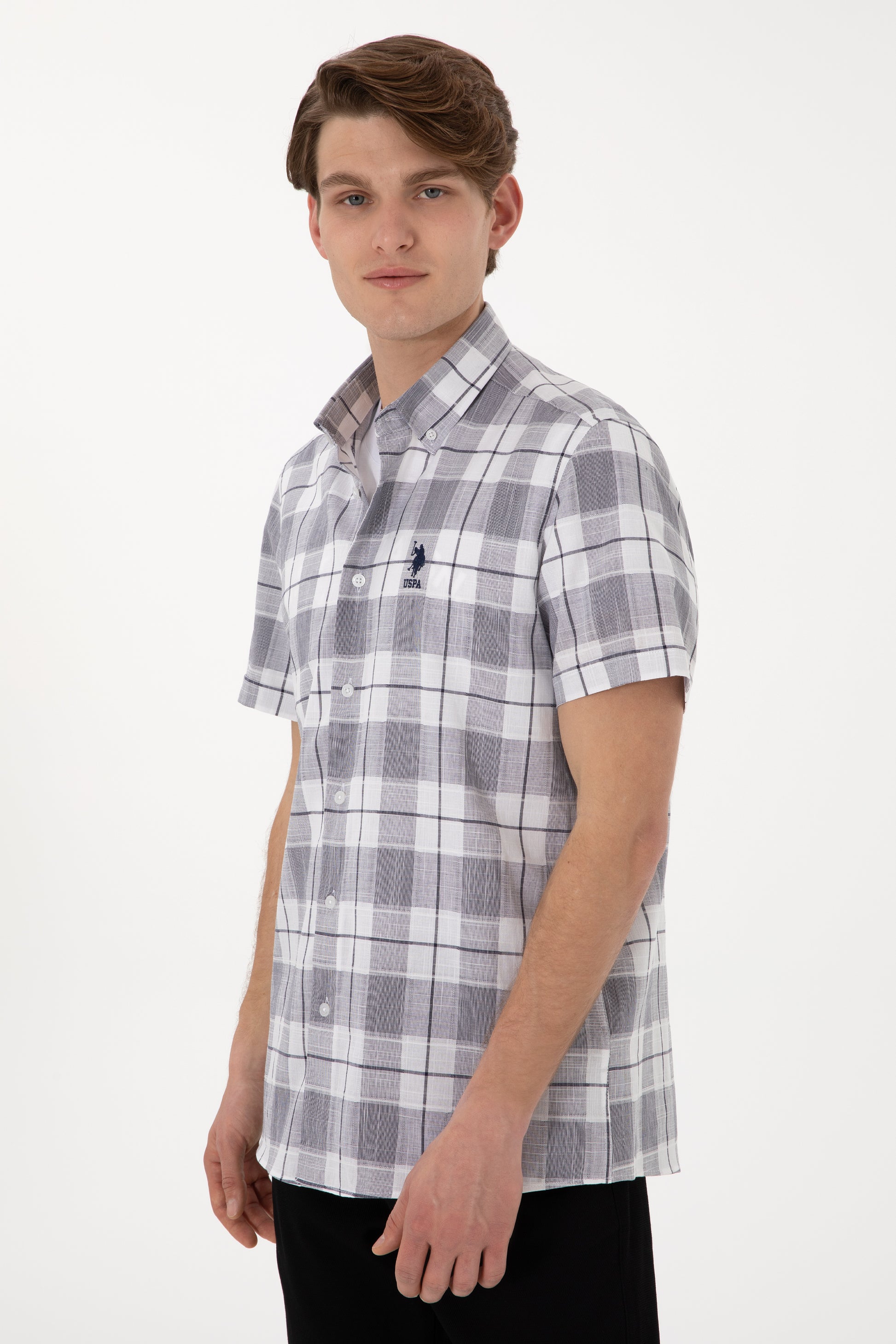 Men's Navy Blue Short Sleeve Shirt