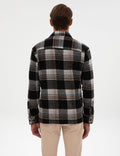 Black Classic Collar Double Pockets Lumberjack Shirt Jacket