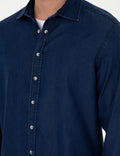 Navy Blue Regular Fit Jeans Shirt