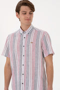 Men's Red Short Sleeve Shirt