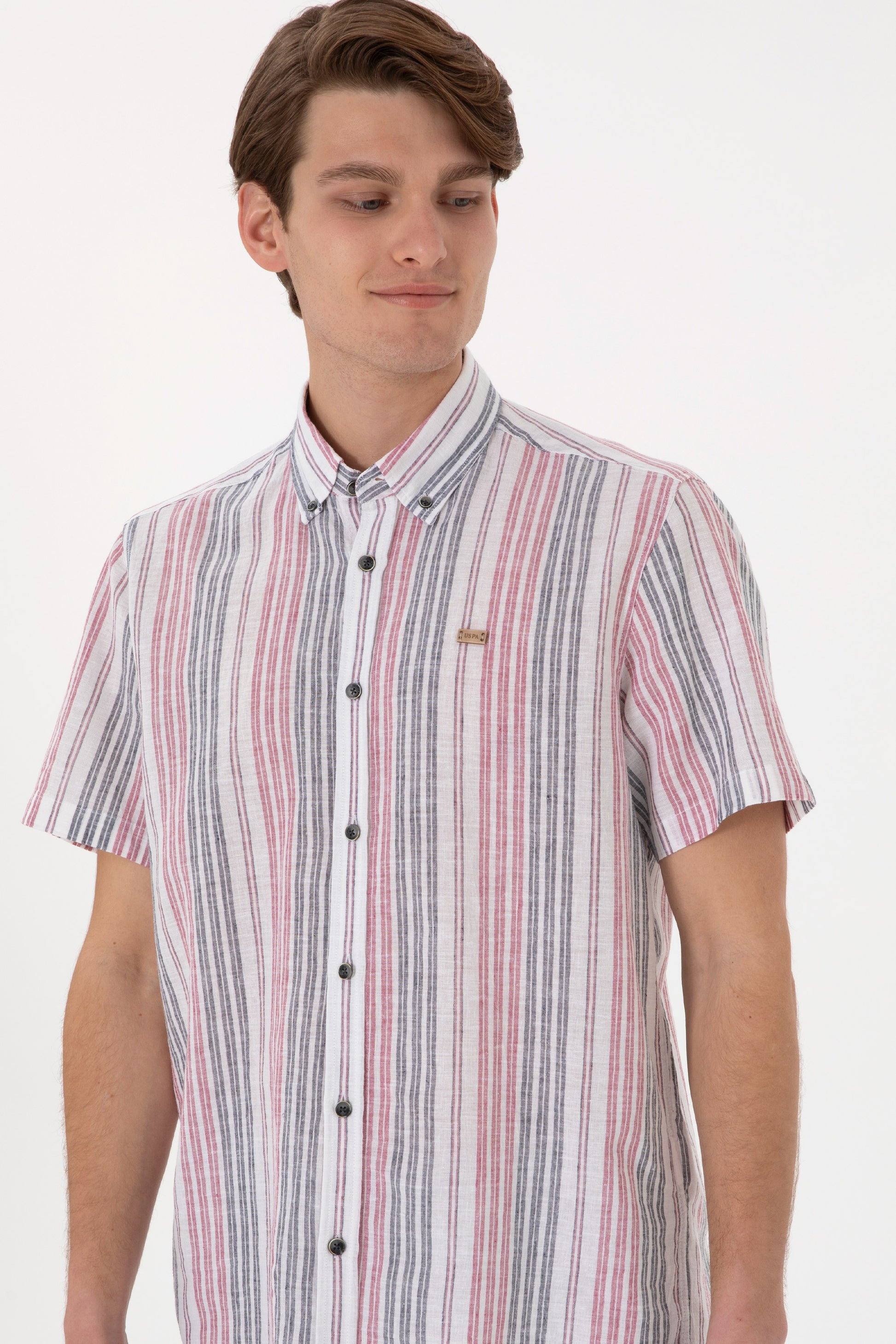 Men's Red Short Sleeve Shirt