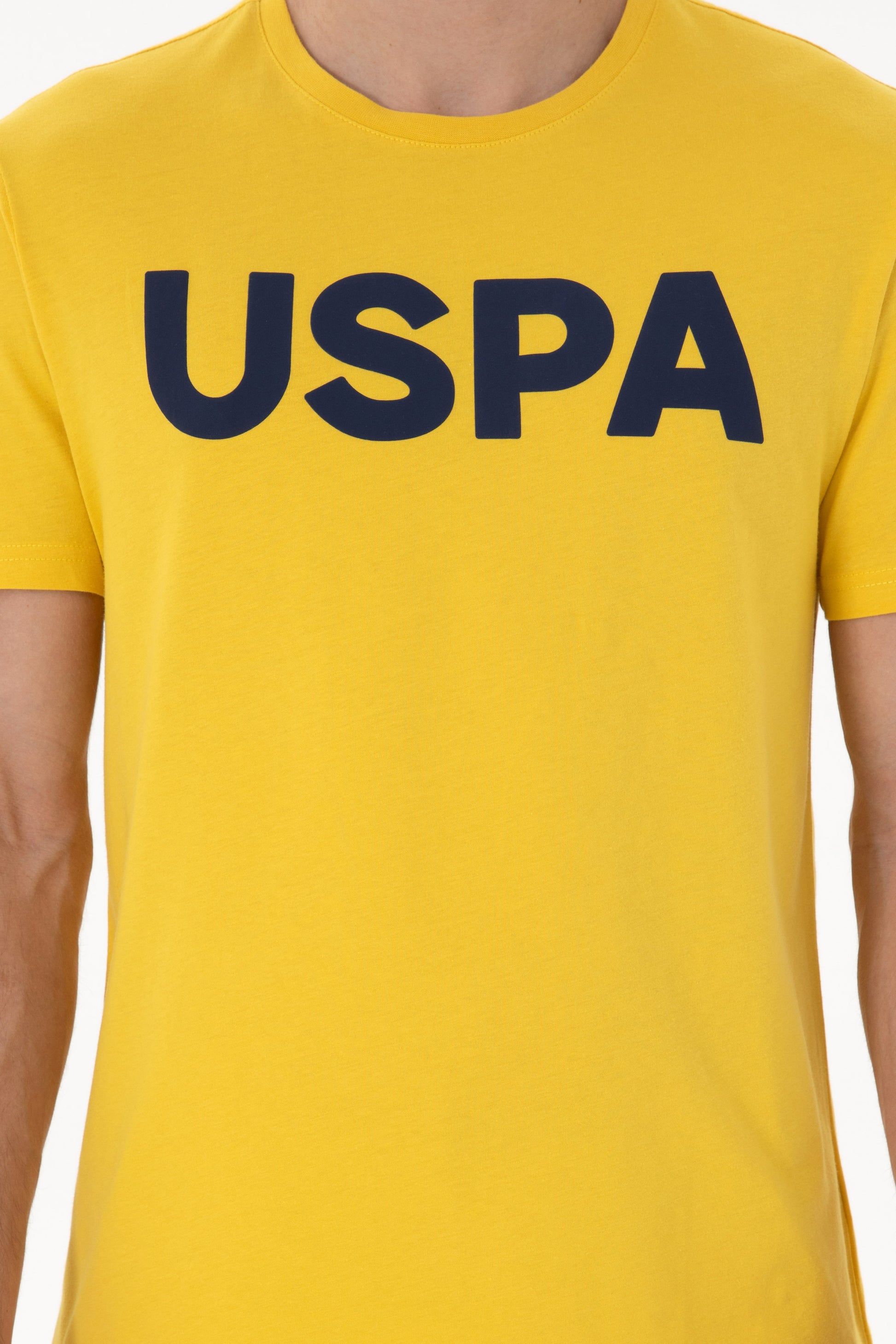 Men's Regular Fit Crew Neck Dark Yellow Basic T-Shirt
