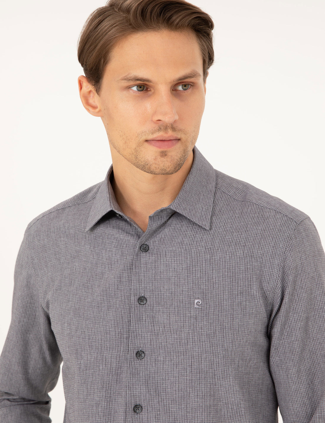 Anthracite Slim Fit Long Sleeve Shirt