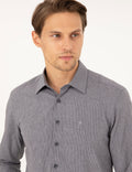 Anthracite Slim Fit Long Sleeve Shirt