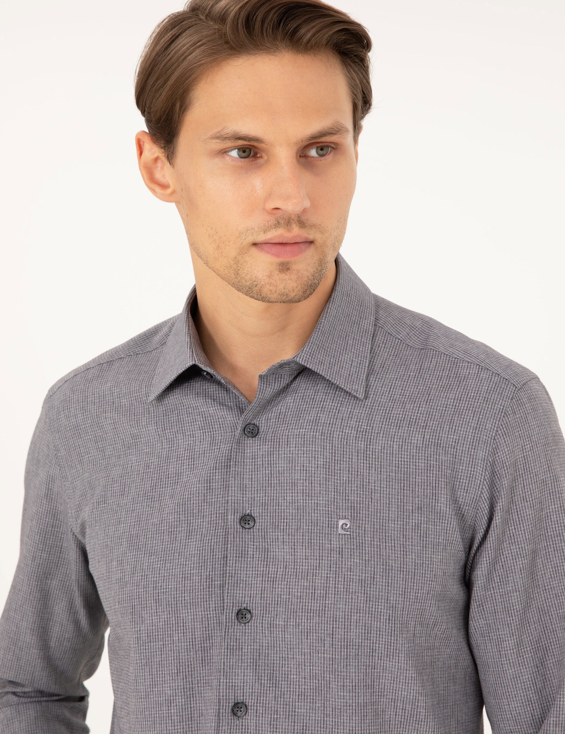 Anthracite Slim Fit Long Sleeve Shirt