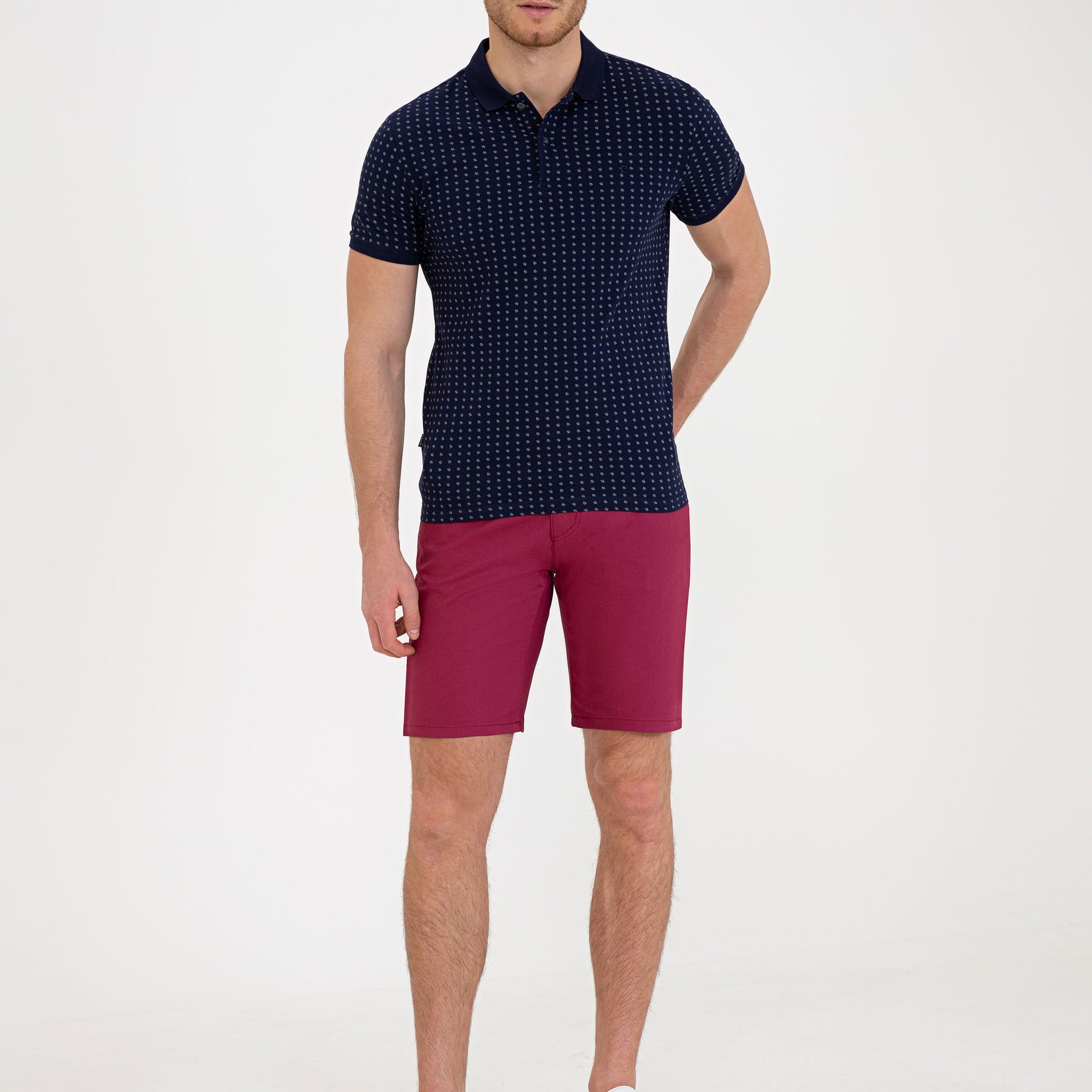 Plum Standard Fit Bermuda Shorts