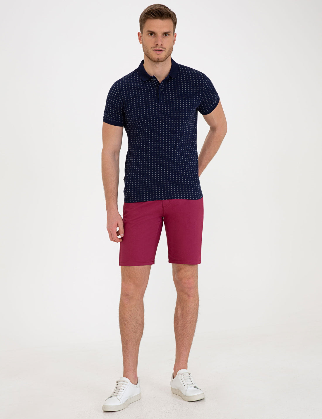 Plum Standard Fit Bermuda Shorts