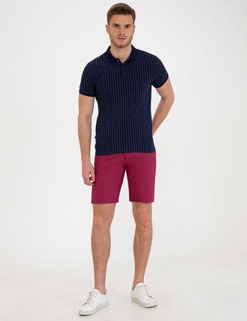 Plum Standard Fit Bermuda Shorts