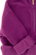 Girls' Half Zip Violet Fleece Sweatshirt