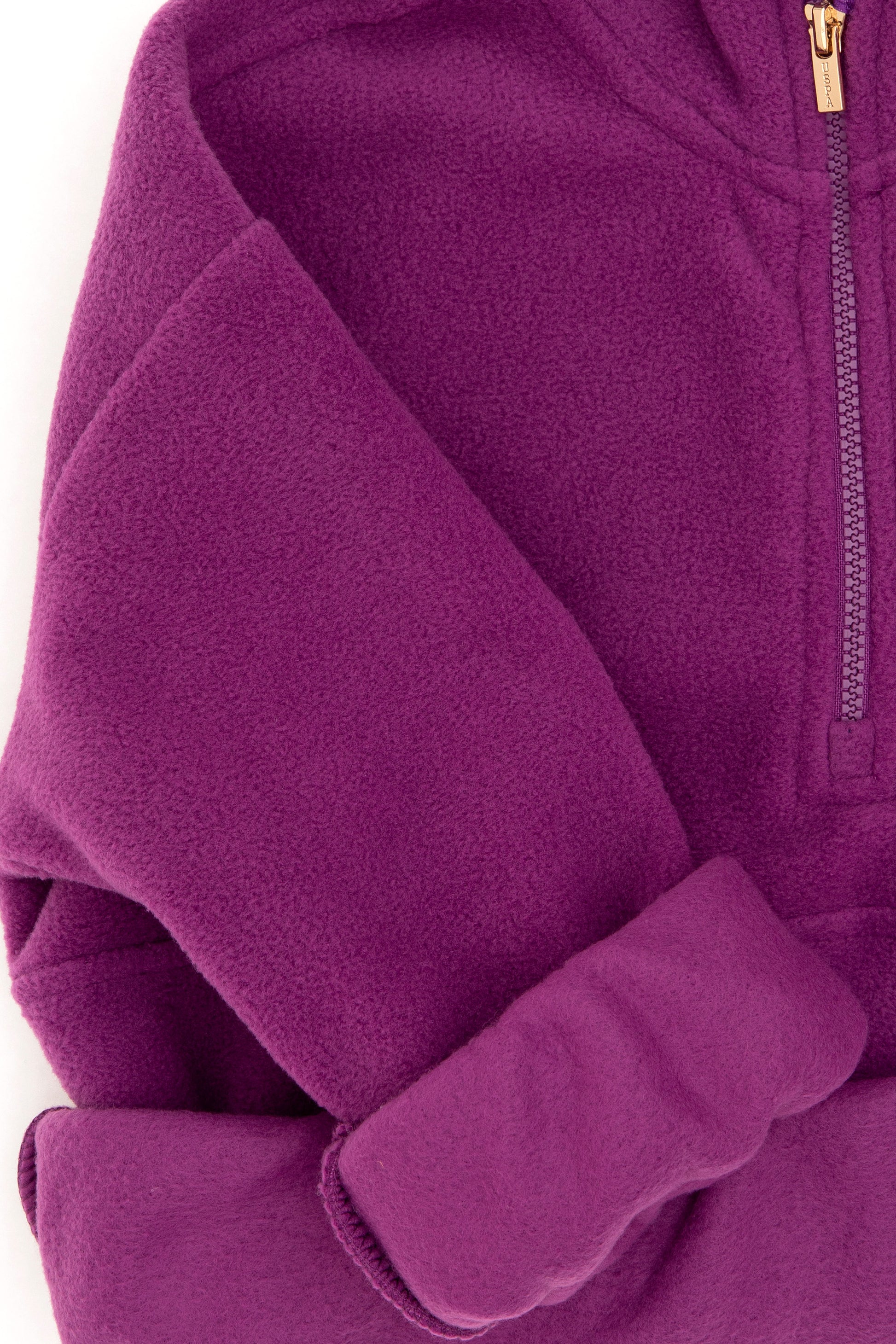 Girls' Half Zip Violet Fleece Sweatshirt